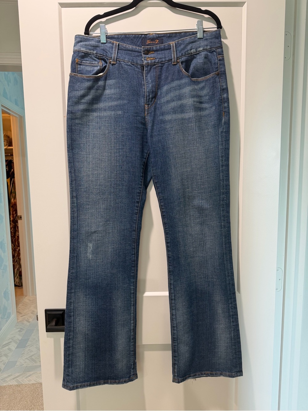 Seven7 Women's Medium Blue Bootcut Jeans